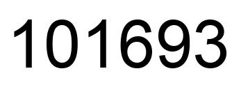 Number 101693 black image