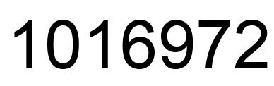 Number 1016972 black image