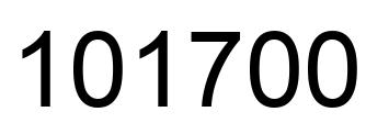 Number 101700 black image