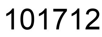 Number 101712 black image
