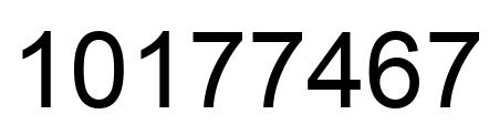 Number 10177467 black image