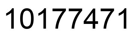 Number 10177471 black image