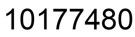 Number 10177480 black image
