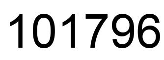 Number 101796 black image
