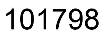 Number 101798 black image