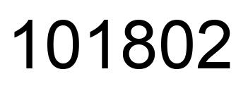 Number 101802 black image