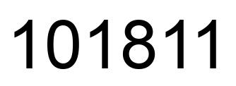 Number 101811 black image