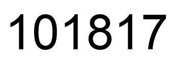 Number 101817 black image