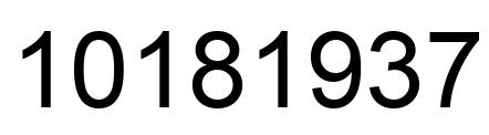 Number 10181937 black image