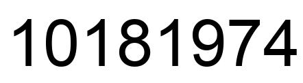 Number 10181974 black image
