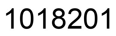 Number 1018201 black image