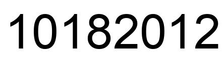 Número 10182012 imagen negro