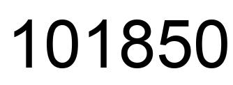 Number 101850 black image