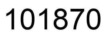 Number 101870 black image