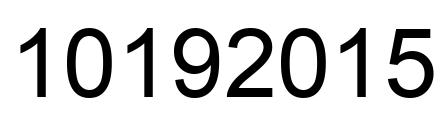Número 10192015 imagen negro
