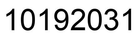 Number 10192031 black image