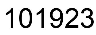Número 101923 imagen negro