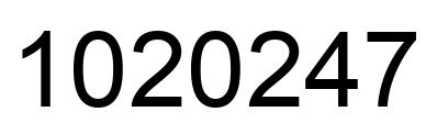 Number 1020247 black image