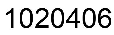 Number 1020406 black image