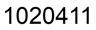 Número 1020411 imagen negro