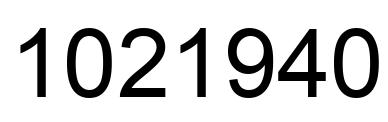 Número 1021940 imagen negro