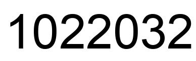 Number 1022032 black image