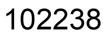 Number 102238 black image