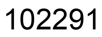 Number 102291 black image