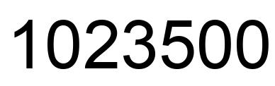 Number 1023500 black image