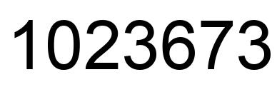 Number 1023673 black image