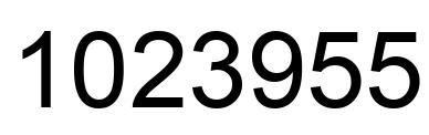 Número 1023955 imagen negro