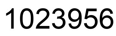 Number 1023956 black image