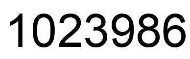 Number 1023986 black image
