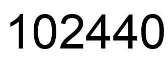 Número 102440 imagen negro