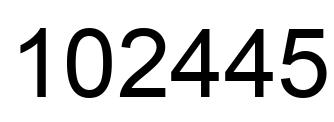 Número 102445 imagen negro