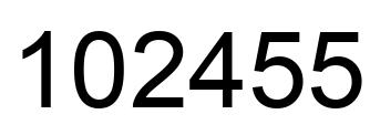 Número 102455 imagen negro