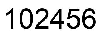 Número 102456 imagen negro