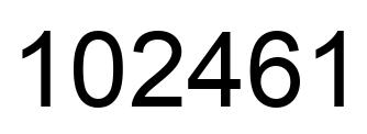 Número 102461 imagen negro