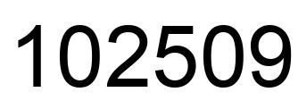Número 102509 imagen negro