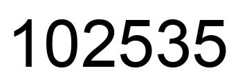 Número 102535 imagen negro