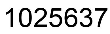 Number 1025637 black image