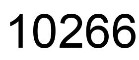 Number 10266 black image