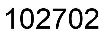 Número 102702 imagen negro