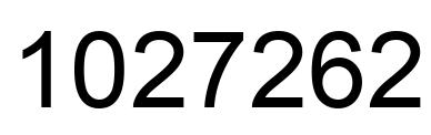 Number 1027262 black image