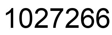 Number 1027266 black image