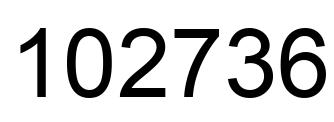 Number 102736 black image