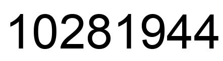Number 10281944 black image