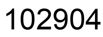 Número 102904 imagen negro