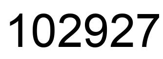 Número 102927 imagen negro