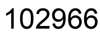 Number 102966 black image